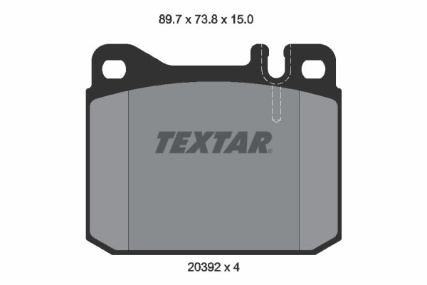 Pastillas de freno de disco TEXTAR 2039204 para Mercedes-Benz /8 (W114) 1968-1976