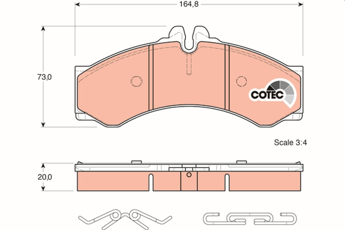 Pastillas de freno de disco TRW GDB1288 para Mercedes-Benz Sprinter 2-T (B901, B902) 1995-2006