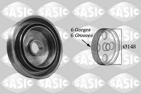 Polea de cigüeñal SASIC 2150021 para Citroen C4
