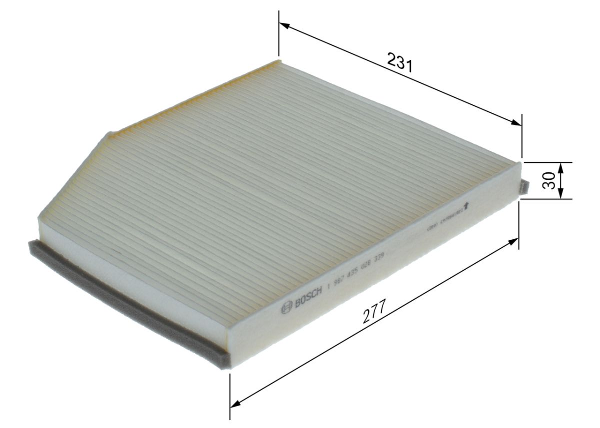 Filtro de aire de cabina BOSCH 1 987 435 028 para Ford Transit V363