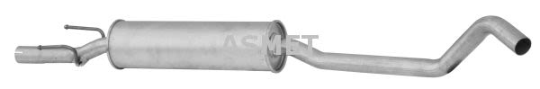 Silenciador central ASMET 05.113 para Opel Corsa B