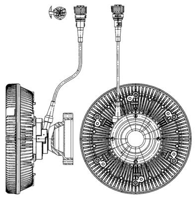 Embrague de ventilador de radiador MAHLE CFC 226 000P para Volvo FM