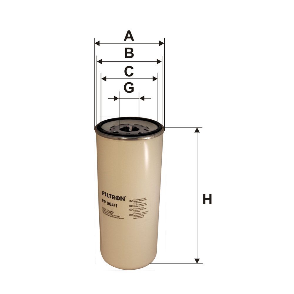 Filtro de combustible FILTRON PP 964/1 para Volvo B9