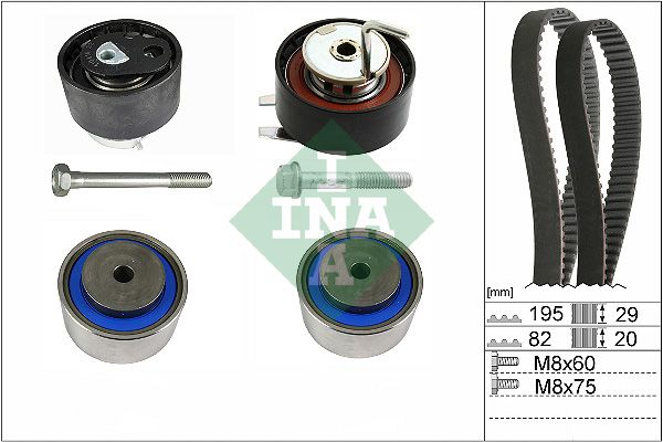 Kit de bomba de agua y correa de distribución INA 530 0767 10 para Land Rover Discovery IV
