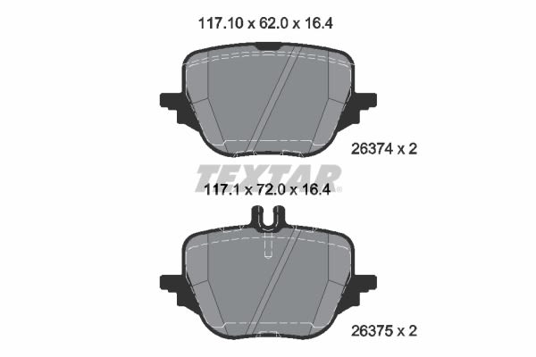 Pastillas de freno de disco TEXTAR 2637401 para Mercedes-Benz Clase C (W206) 2021-