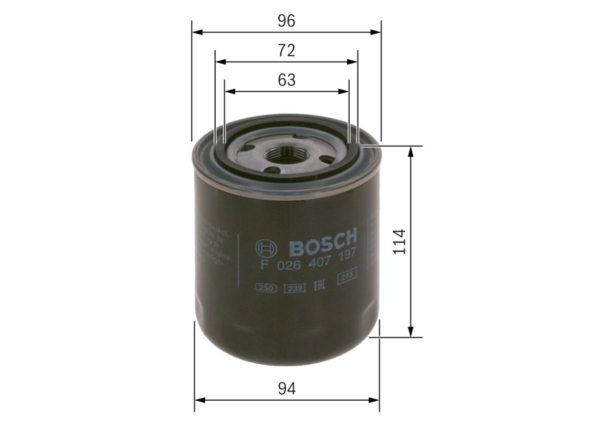 Filtro hidráulico, transmisión automática BOSCH — foto 7