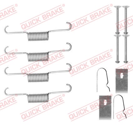 Kit de accesorios de balatas de freno de estacionamiento QUICK BRAKE 105-0884 para Honda Accord VIII 2.0/2.2D/2.4