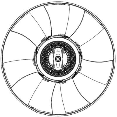 Embrague de ventilador de radiador MAHLE CFF 493 000P para Mercedes-Benz Sprinter 2-T (B901, B902) 1995-2006