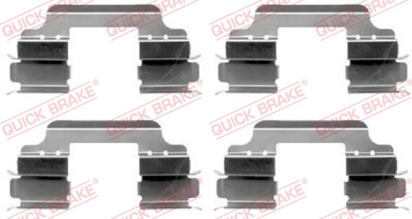 Kit de accesorios, pastilla de freno de disco QUICK BRAKE 109-1648 para BMW Serie 1 (E81) 2006-2011