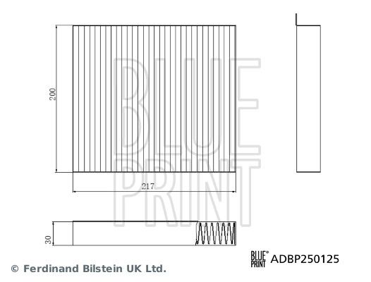 Filtro de aire de cabina BLUE PRINT ADBP250125 para Maxus T60