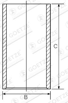 Camisa de cilindro GOETZE 14-010940-00 para Fiat 55-XX