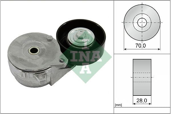 Palanca tensora de correa multicanal INA 534 0813 10 para Renault Clio IV