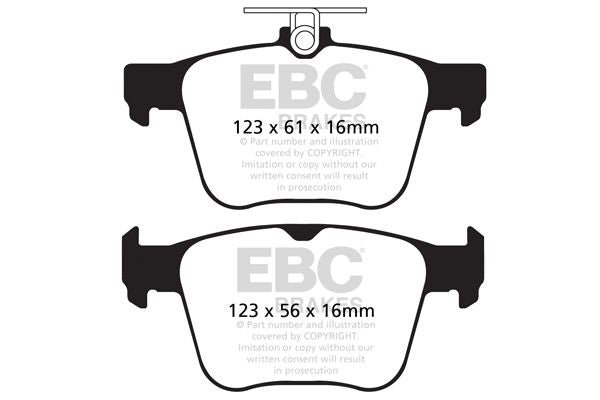 Pastillas de freno de disco EBC BRAKES DP42173R para Audi A3