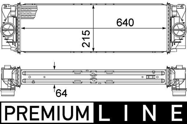 Enfriador de aire de carga (intercooler) MAHLE CI 368 000P para Mercedes-Benz Sprinter 3-T (B906) 2006-2020