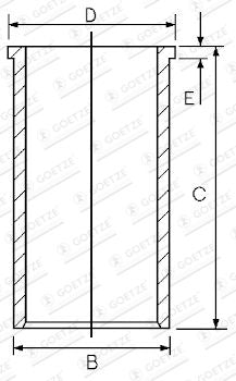 Camisa de cilindro GOETZE 14-028960-00 para Fiat Palio