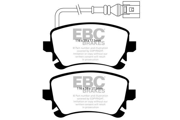 Pastillas de freno de disco EBC BRAKES DP41534R para Volkswagen Transporter T4