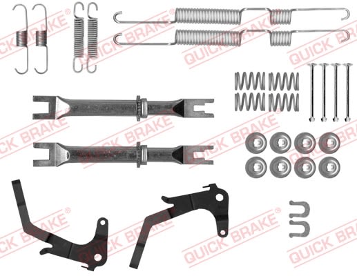 Kit de accesorios de balatas de freno QUICK BRAKE 105-0074S para Toyota Hilux V