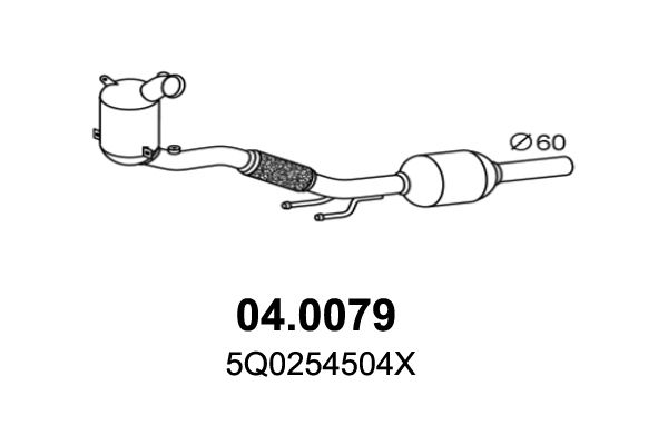 Catalizador ASSO MARMITTE SRL 04.0079 para Skoda Octavia III