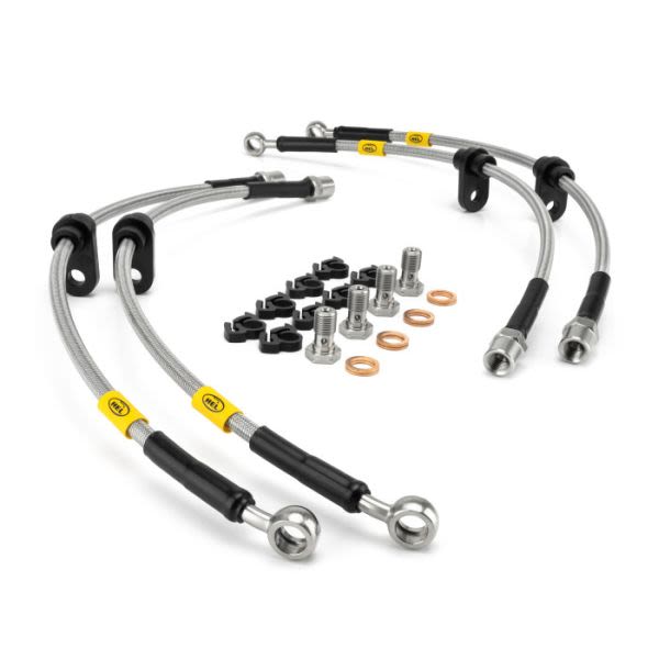 Latiguillos de freno trenzados en acero inoxidable HEL VW36H4 para Audi A3