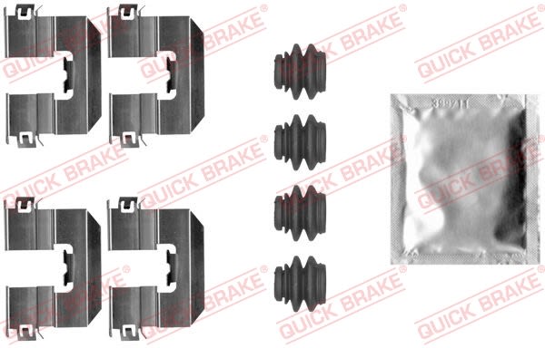 Kit de accesorios, pastilla de freno de disco QUICK BRAKE 109-0080 para BMW Serie 1 (F20) 2011-2019