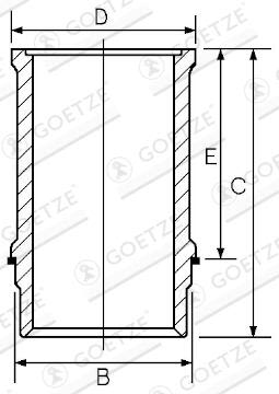 Camisa de cilindro GOETZE 14-740130-00 para RVI Magnum MACKE.TECHA/46-MIDR06.24.65C/42