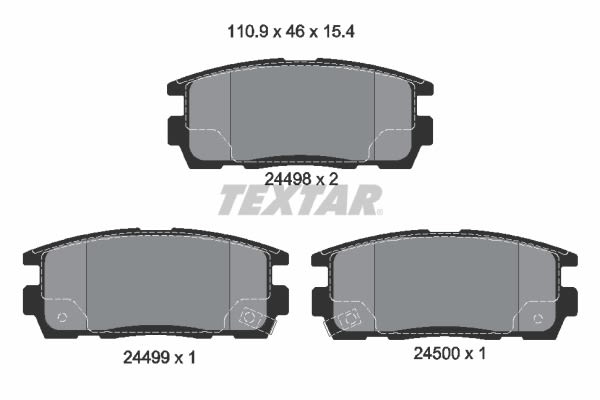 Pastillas de freno de disco TEXTAR 2449801 para Chevrolet Captiv