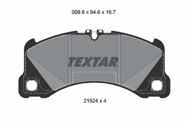 Pastillas de freno de disco TEXTAR 2152401 para Porsche Paname