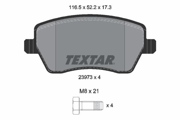 Pastillas de freno de disco TEXTAR 2397301 para Mercedes-Benz Citan (MPV)