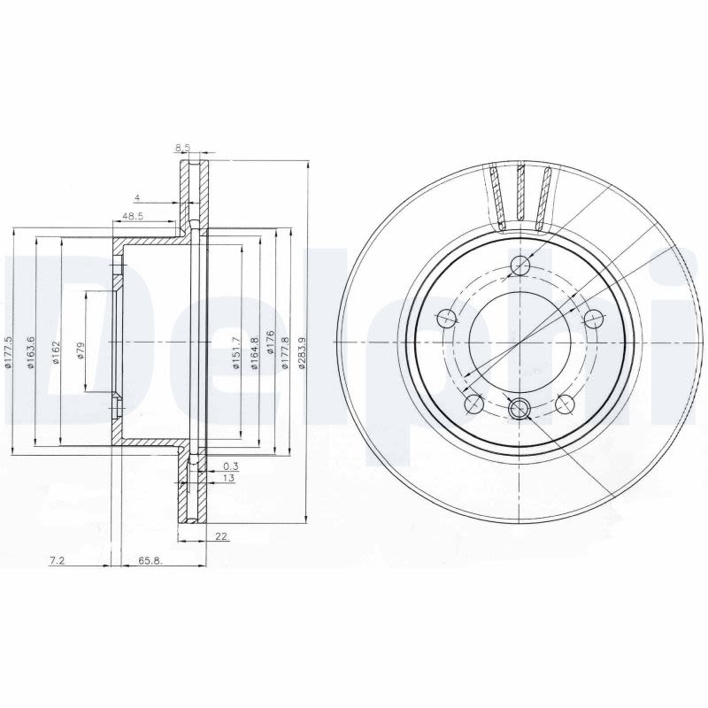 Disco de freno DELPHI BG3899C