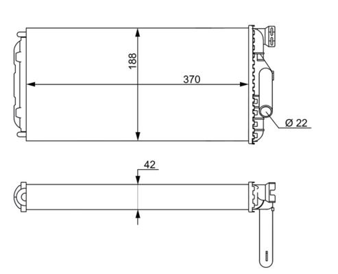 Intercambiador de calor, calefacción interior MAHLE AH 172 000S para Mercedes-Benz Atego