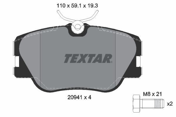 Pastillas de freno de disco TEXTAR 2094102 para Mercedes-Benz Clase E (A124) 1992-1998