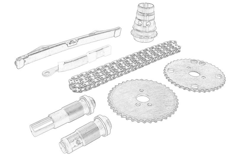 Kit de cadena de distribución OE IVECO 5803305796 para Peugeot Boxer F1AE0481H-F30DTE (F1CE3481N)