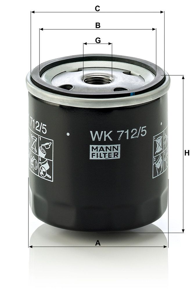Filtro de combustible MANN-FILTER WK 712/5 para Mercedes-Benz Citaro (O 530) 1997-