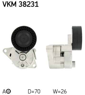 Palanca tensora de correa multicanal SKF VKM 38231 para BMW Serie 3 (E46) 1997-2006