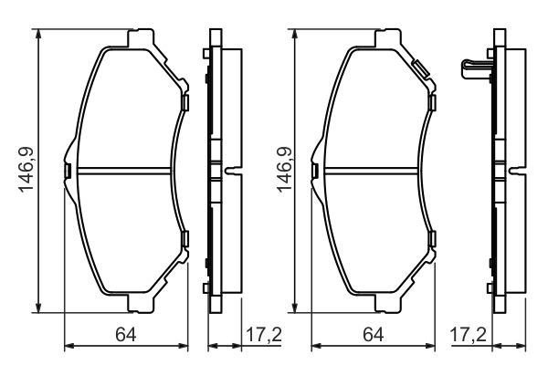 Pastillas de freno de disco BOSCH 0 986 494 493 para Volkswagen Routan