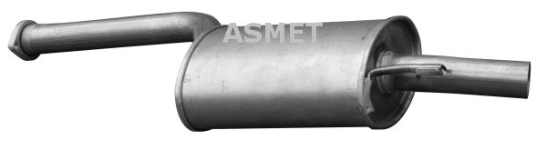 Silenciador central ASMET 01.023 para Mercedes-Benz 124 (W124) 1984-1995