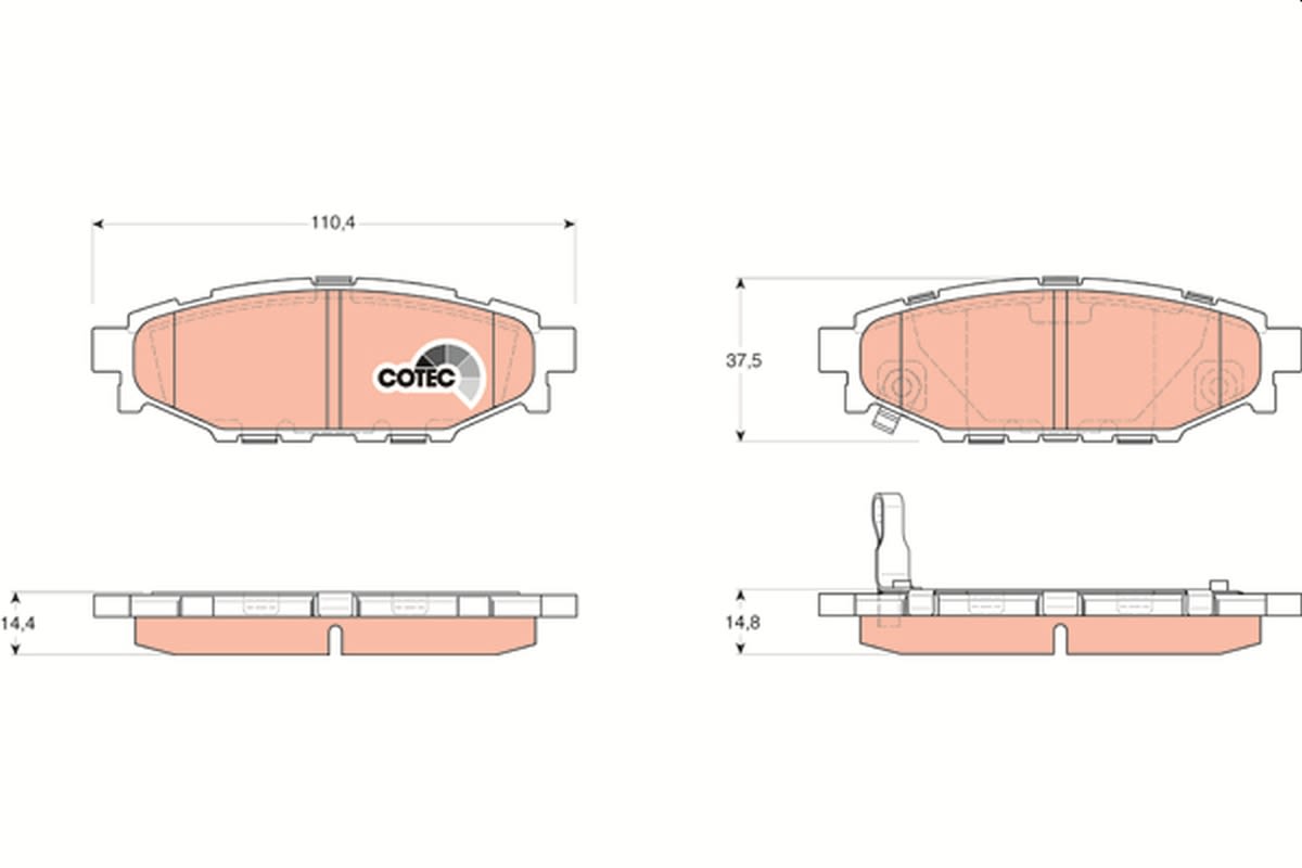 Pastillas de freno de disco TRW GDB3373 para Subaru Imprez