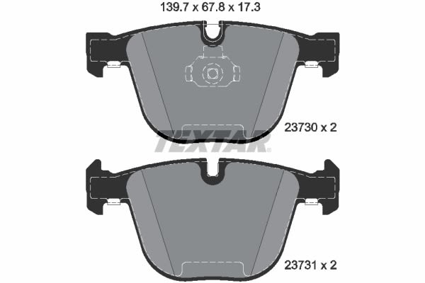 Pastillas de freno de disco TEXTAR 2373001 para BMW Serie 1 (E82) 2007-2013