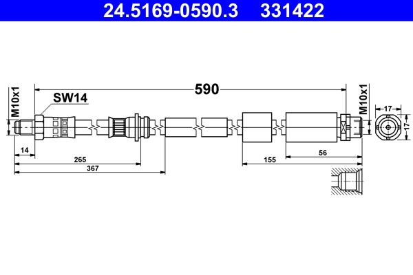 Manguera de freno ATE 24.5169-0590.3