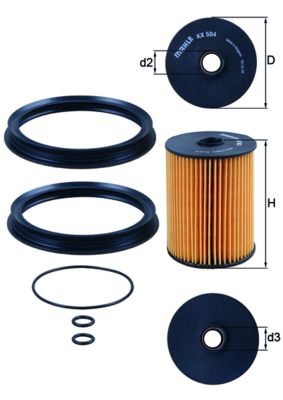 Filtro de combustible KNECHT KX 504D para Mini Clubvan (R55) 2007-2014