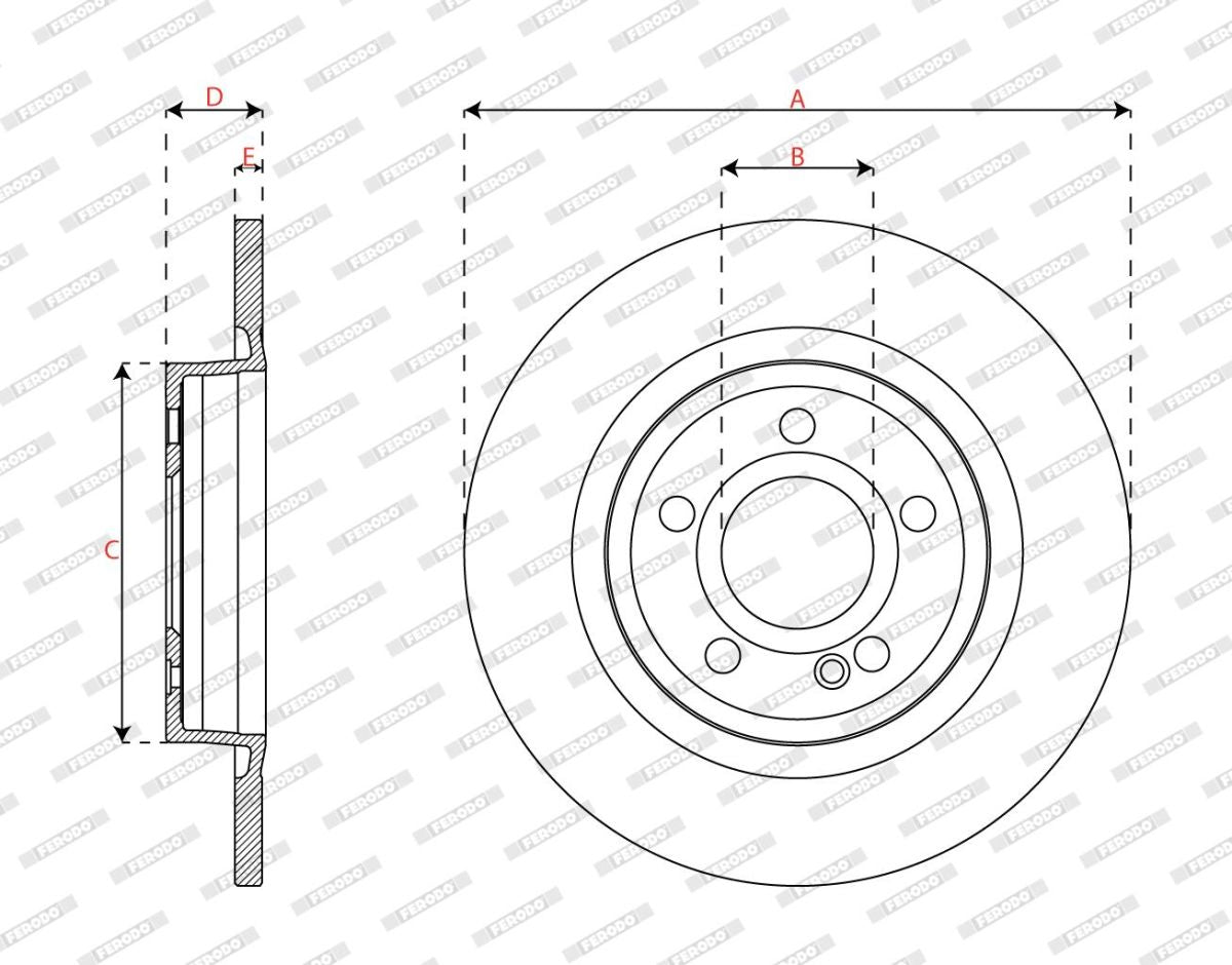 Disco de freno FERODO DDF3031C para Mercedes-Benz Clase A (V177) 2018-