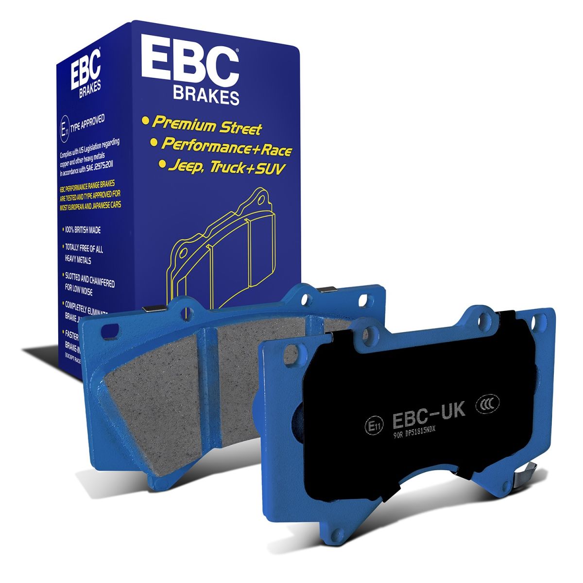 Pastillas de freno de disco EBC BRAKES DP51815NDX para Toyota Tund