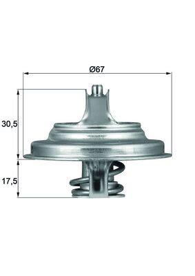 Termostato de refrigerante MAHLE TX 54 83D para Mercedes-Benz Atego