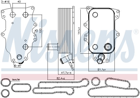 Carcasa de filtro de aceite NISSENS 90737 para Ford Transit