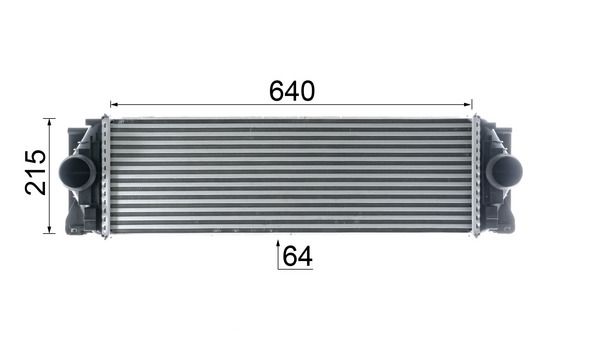 Enfriador de aire de carga (intercooler) MAHLE CI 368 000P para Mercedes-Benz Sprinter 3-T (B906) 2006-2020