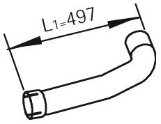 Tubería de escape DINEX 47276 para MAN TGM I D0836LFL40-D0836LFLAO