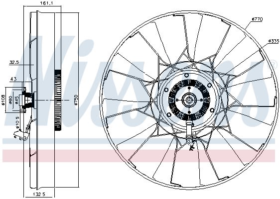 Embrague de ventilador de radiador NISSENS 86257 para MAN TGS I
