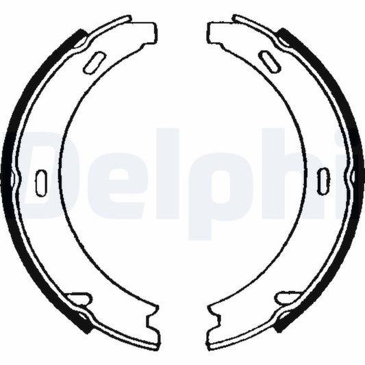 Balatas de freno de estacionamiento DELPHI LS1637 para Mercedes-Benz Clase A (W169) 2004-2012