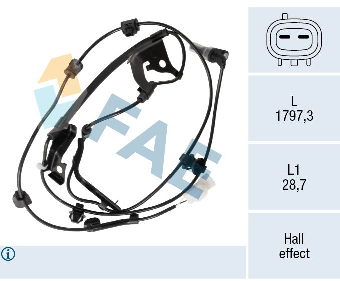 Sensor de velocidad de rueda FAE 78752 para Toyota Hilux VIII 2.4D/2.7/2.8D