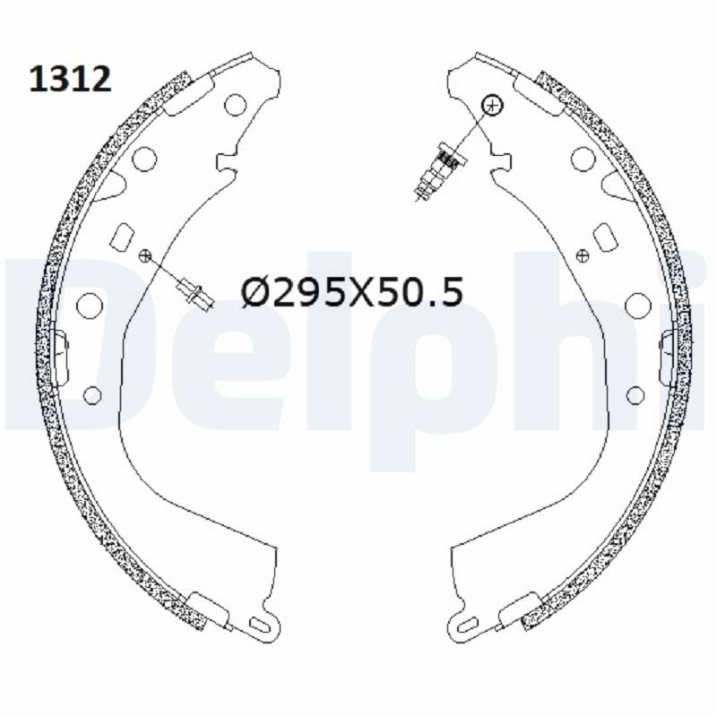 Juego de balatas de freno DELPHI LS2187 para Toyota Hilux VIII 2.4D/2.8D/2.8DH